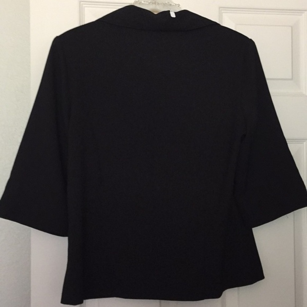 $15 SALE Lightweight 3/4 Sleeve Vintage Blazer Classic Black BROWNSTONE NY - Picture 4 of 5